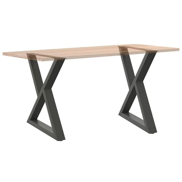 vidaXL Matbordsben 2 st antracit 80x(72-73,3) cm stål