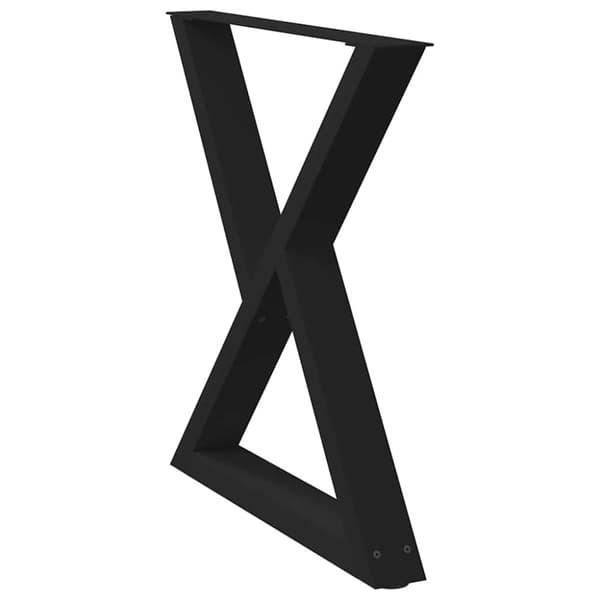 vidaXL Matbordsben 2 st svart 70x(72-73,3) cm stål