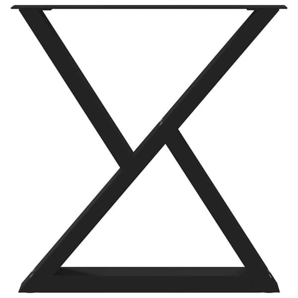 vidaXL Matbordsben 2 st svart 70x(72-73,3) cm stål