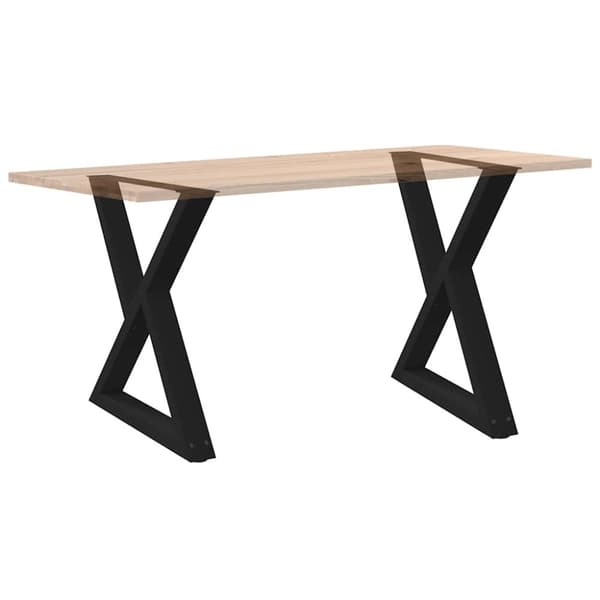 vidaXL Matbordsben 2 st svart 70x(72-73,3) cm stål
