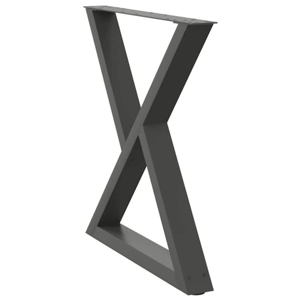 vidaXL Matbordsben 2 st antracit 70x(72-73,3) cm stål