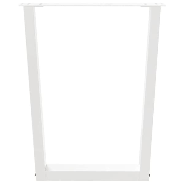 vidaXL Matbordsben V-formade 3 st vit 70x(72-73,3) cm stål