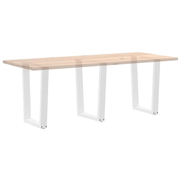 vidaXL Matbordsben V-formade 3 st vit 70x(72-73,3) cm stål