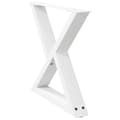 Miniatyrbilde 4 av 10: vidaXL Salongbordben 2 stk hvite 50x(42-43,3) cm stål