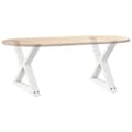 Miniatyrbilde 8 av 10: vidaXL Salongbordben 2 stk hvite 50x(42-43,3) cm stål