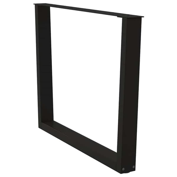 vidaXL Spisebordben V-formet 3 stk svart 100x(72-73,3) cm stål