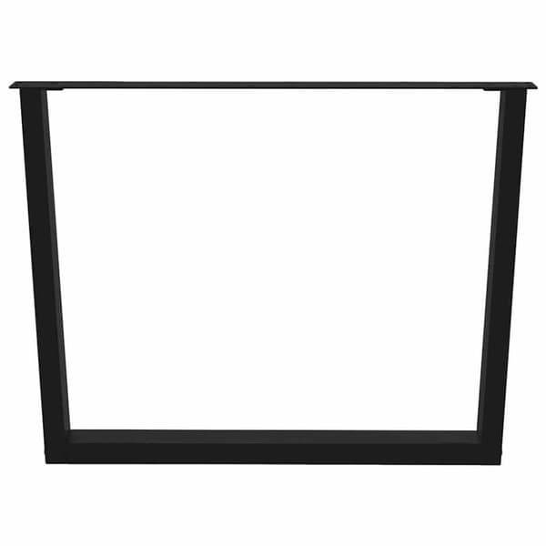 vidaXL Spisebordben V-formet 3 stk svart 100x(72-73,3) cm stål