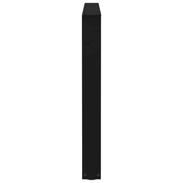 vidaXL Spisebordben V-formet 3 stk svart 100x(72-73,3) cm stål
