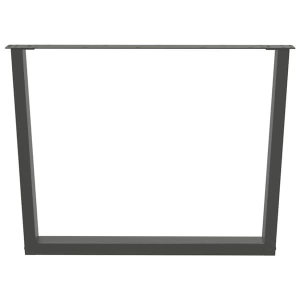 vidaXL Matbordsben V-formade 2 st antracit 100x(72-73,3) cm stål