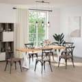 Miniatyrbilde 3 av 10: vidaXL Spisebordben 2 stk hvite 60 x (72-73,3) cm stål