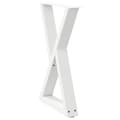 Miniatyrbilde 4 av 10: vidaXL Spisebordben 2 stk hvite 60 x (72-73,3) cm stål