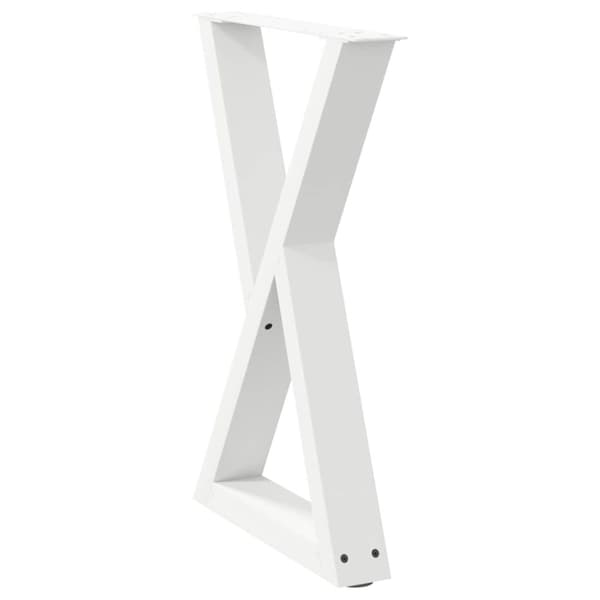 vidaXL Spisebordben 2 stk hvite 60 x (72-73,3) cm stål
