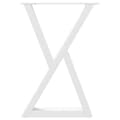 Miniatyrbilde 5 av 10: vidaXL Spisebordben 2 stk hvite 60 x (72-73,3) cm stål