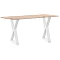 Miniatyrbilde 8 av 10: vidaXL Spisebordben 2 stk hvite 60 x (72-73,3) cm stål