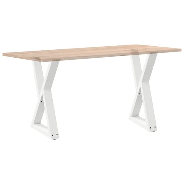 vidaXL Spisebordben 2 stk hvite 60 x (72-73,3) cm stål