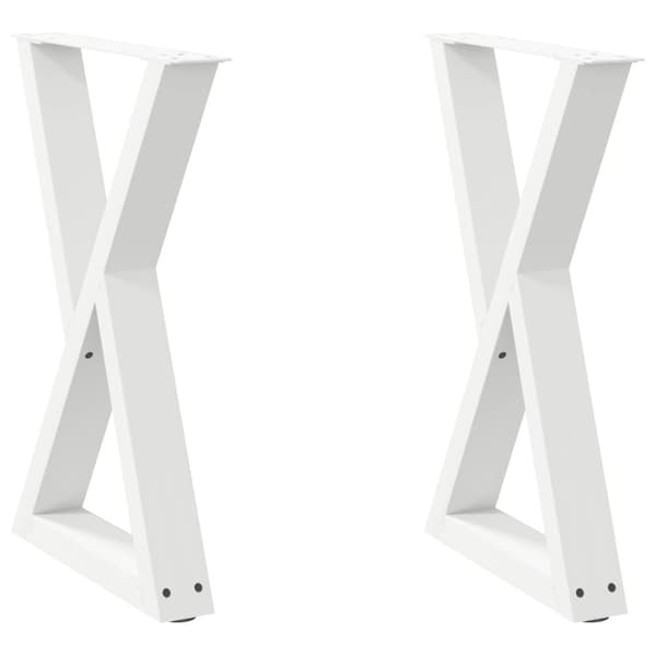 vidaXL Spisebordben 2 stk hvite 60 x (72-73,3) cm stål