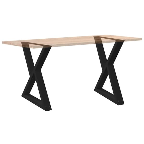 vidaXL Matbordsben 2 st svart 80x(72-73,3) cm stål