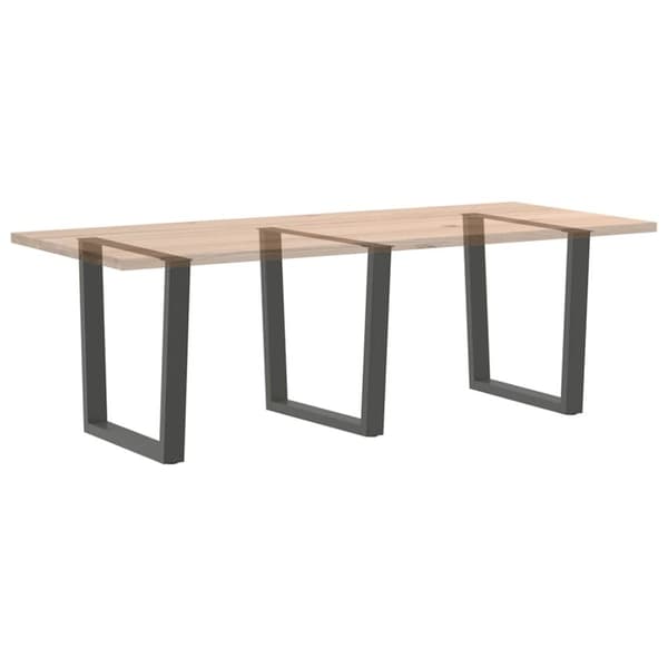 vidaXL Spisebordben V-formet 3 stk antrasitt 90 x (72-73,3) cm stål