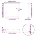 Miniatyrbilde 10 av 10: vidaXL Spisebordben V-formet 3 stk antrasitt 90 x (72-73,3) cm stål