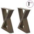 Miniatyrbilde 1 av 10: vidaXL Salongbordben 2 stk naturstål 30x(30-31,3) cm stål