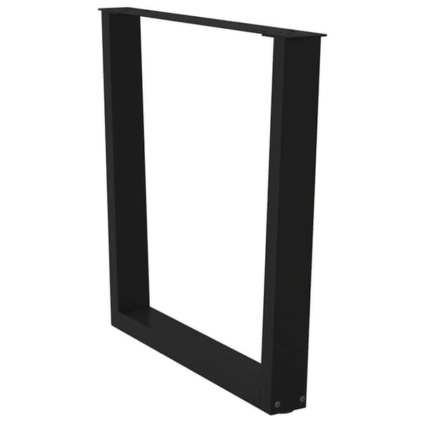 vidaXL Matbordsben V-formade 3 st svart 80x(72-73,3) cm stål