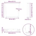 Miniatyrbilde 11 av 11: vidaXL Spisebordben V-formet 2 stk naturstål 80 x (72-73,3) cm stål