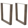 Miniatyrbilde 1 av 11: vidaXL Spisebordben V-formet 2 stk naturstål 80 x (72-73,3) cm stål