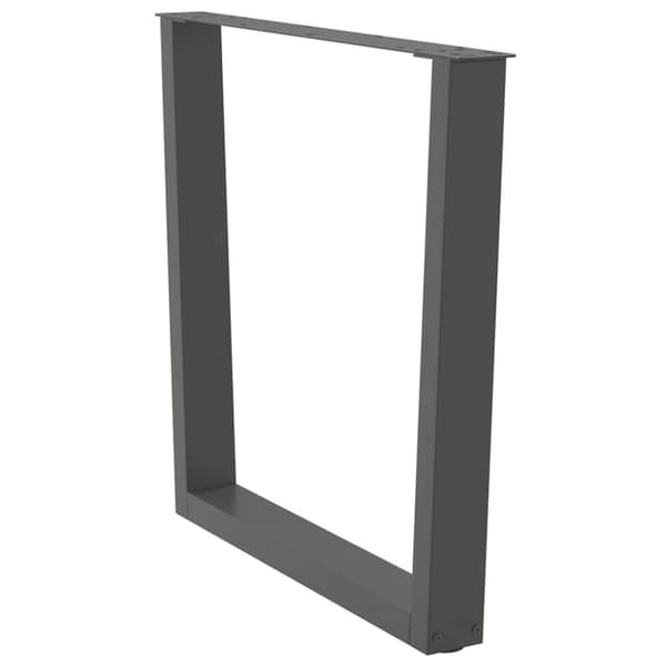 vidaXL Spisebordben V-formet 3 stk antrasitt 80 x (72-73,3) cm stål