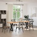 Miniatyrbilde 3 av 10: vidaXL Spisebordben 2 stk svart 50x(72-73,3) cm stål