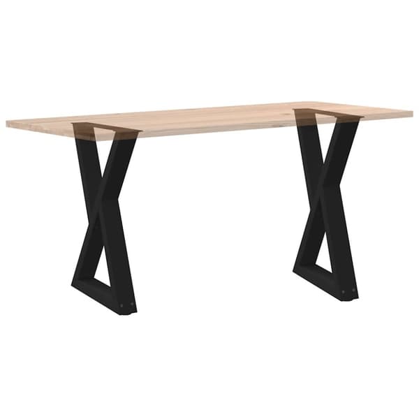 vidaXL Spisebordben 2 stk svart 50x(72-73,3) cm stål