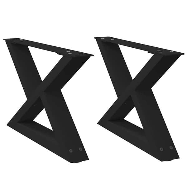 vidaXL Soffbordsben 2 st svart 60x(30-31,3) cm stål