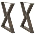 Miniatyrbilde 2 av 10: vidaXL Spisebordben 2 stk naturstål 80 x (72-73,3) cm stål