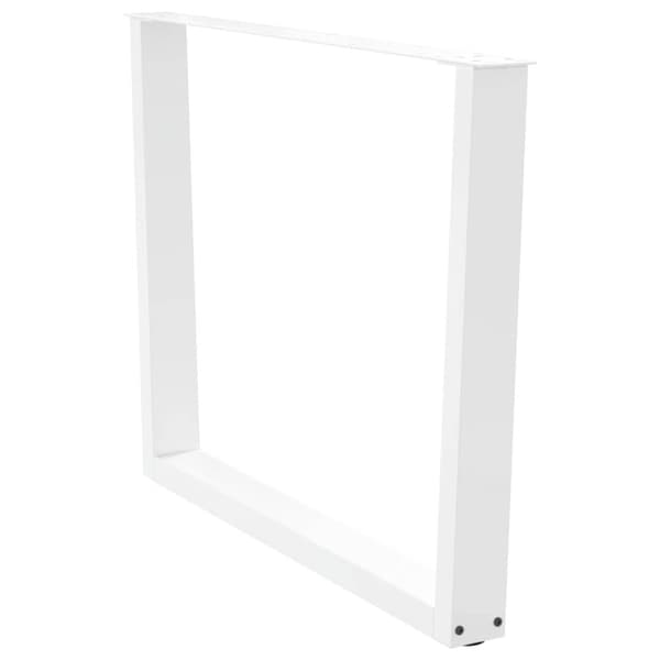 vidaXL Spisebordben V-formet 2 stk hvit 100x(72-73,3) cm stål