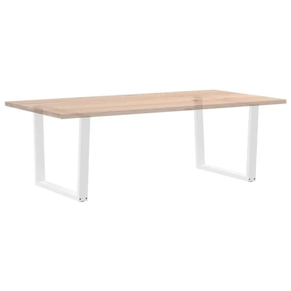 vidaXL Spisebordben V-formet 2 stk hvit 100x(72-73,3) cm stål