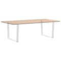 Miniatyrbilde 8 av 10: vidaXL Spisebordben V-formet 2 stk hvit 100x(72-73,3) cm stål