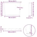 Miniatyrbilde 10 av 10: vidaXL Spisebordben V-formet 2 stk hvit 100x(72-73,3) cm stål