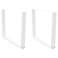 Miniatyrbilde 1 av 10: vidaXL Spisebordben V-formet 2 stk hvit 100x(72-73,3) cm stål