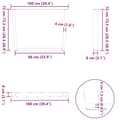 Miniatyrbilde 10 av 10: vidaXL Spisebordben V-formet 3 stk antrasitt 100x(72-73,3) cm stål
