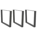Miniatyrbilde 1 av 10: vidaXL Spisebordben V-formet 3 stk antrasitt 100x(72-73,3) cm stål