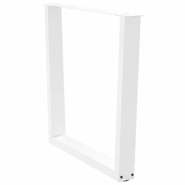 vidaXL Spisebordben V-formet 3 stk hvit 90 x (72-73,3) cm stål