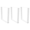 Miniatyrbilde 1 av 10: vidaXL Spisebordben V-formet 3 stk hvit 90 x (72-73,3) cm stål