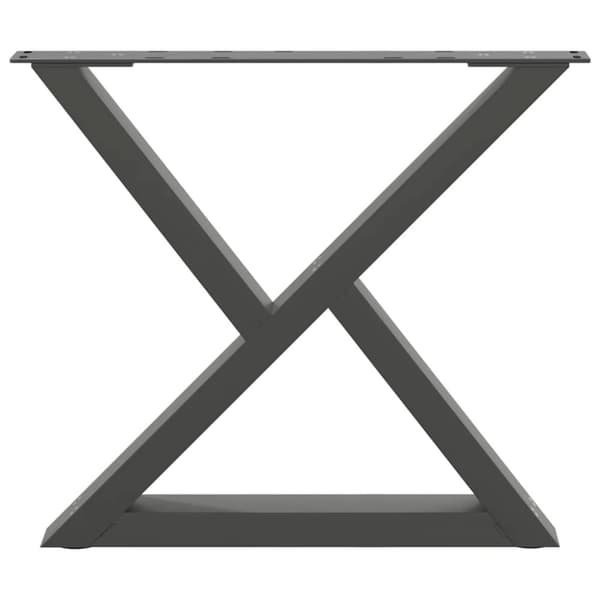 vidaXL Soffbordsben 2 st antracit 50x(42-43,3) cm stål