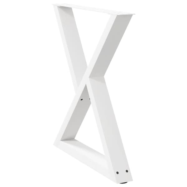 vidaXL Matbordsben 2 st vit 70x(72-73,3) cm stål
