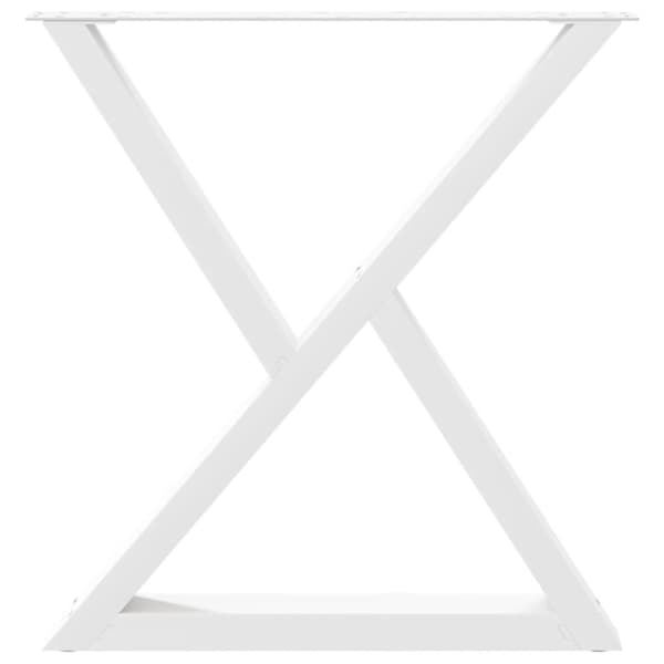 vidaXL Matbordsben 2 st vit 70x(72-73,3) cm stål