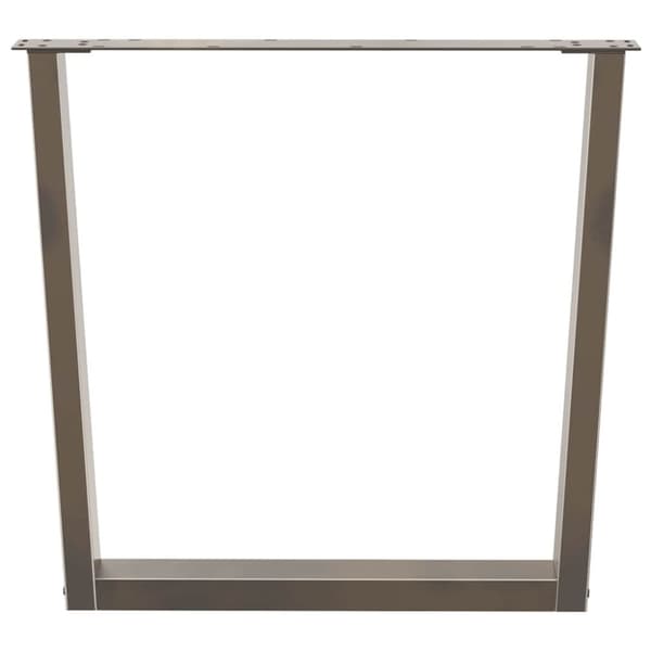 vidaXL Matbordsben V-formade 2 st naturstål 90x(72-73,3) cm stål