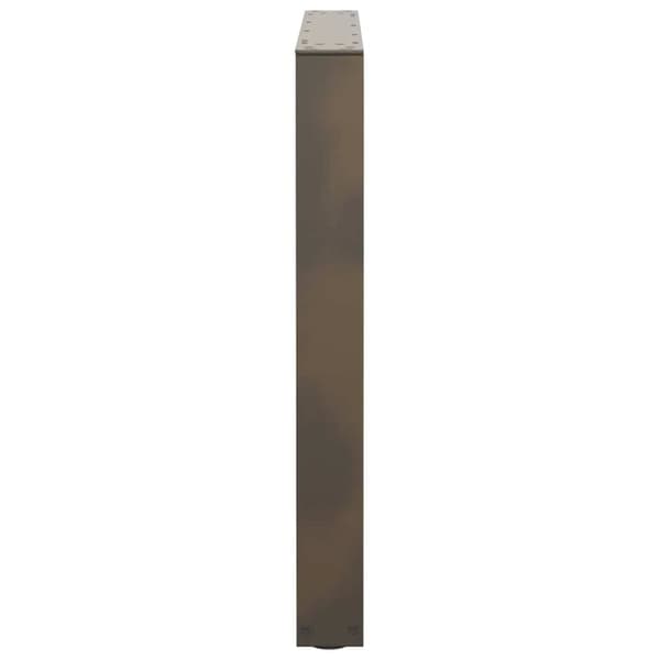 vidaXL Matbordsben V-formade 2 st naturstål 90x(72-73,3) cm stål