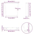 Miniatyrbild 11 av 11: vidaXL Matbordsben V-formade 2 st naturstål 90x(72-73,3) cm stål