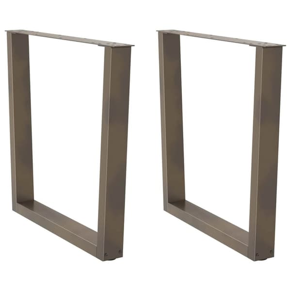 vidaXL Matbordsben V-formade 2 st naturstål 90x(72-73,3) cm stål