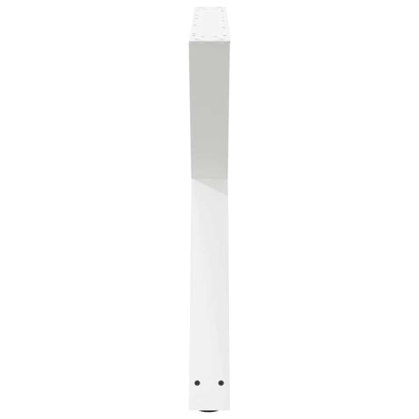 vidaXL Matbordsben 2 st vit 90x(72-73,3) cm stål