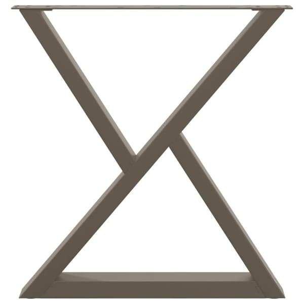 vidaXL Matbordsben 2 st naturligt stål 70x(72-73,3) cm stål